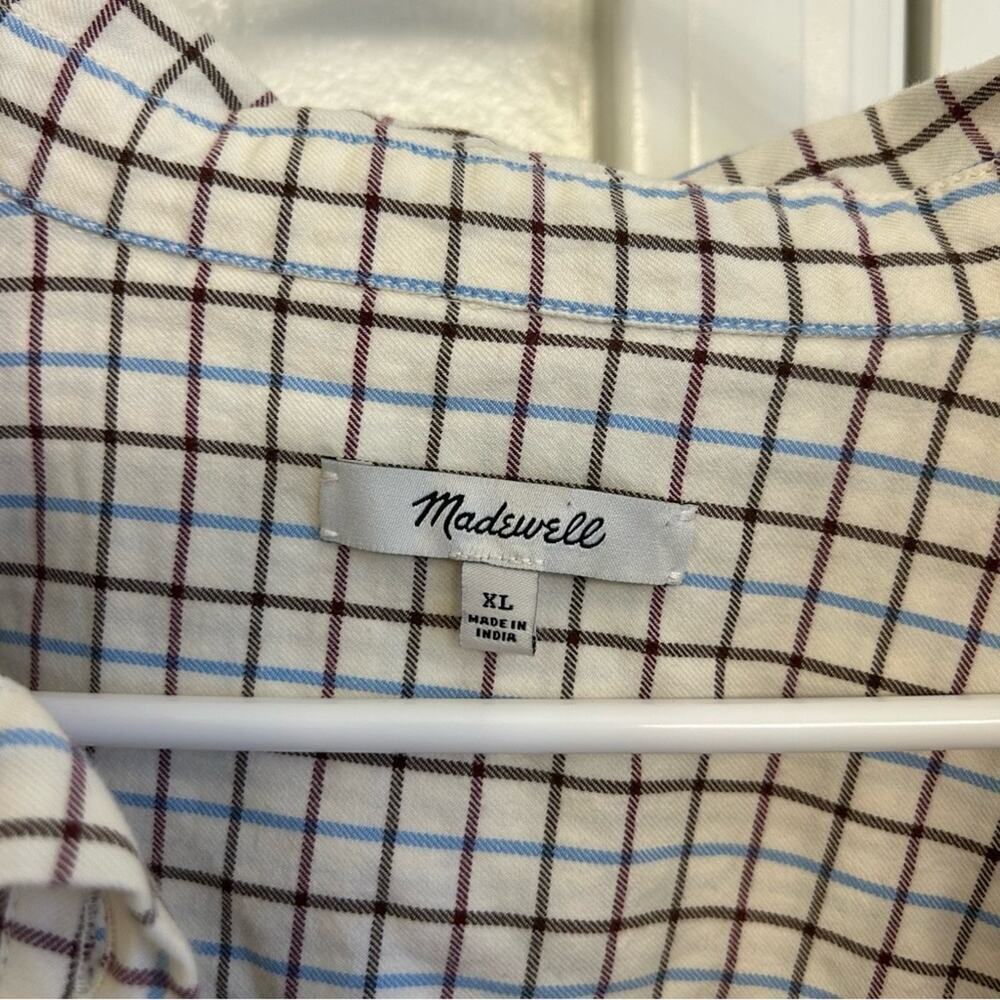 Madewell Oversized Flannel Button Up Shirt XL - Picture 6 of 7